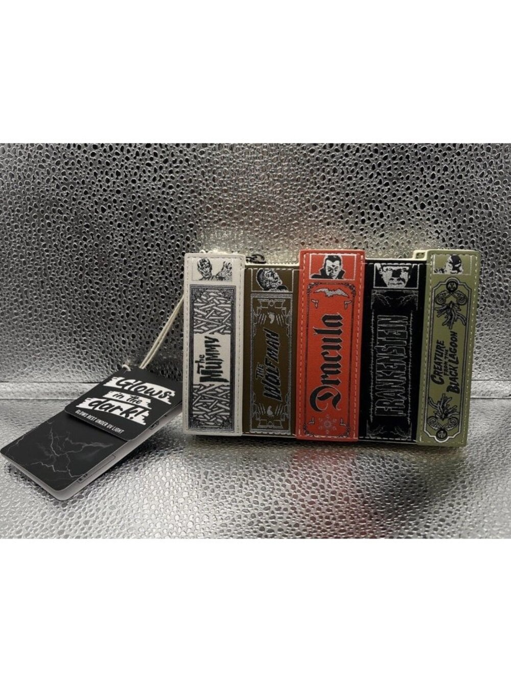 Loungefly Wallet Universal Monsters Books Glow In The Dark Wallet NWT